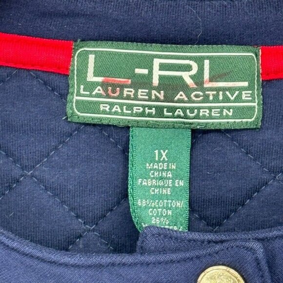 Lauren Ralph Lauren Active Jacket Women's Size 1x plus Zip Up pockets blue - Picture 5 of 9